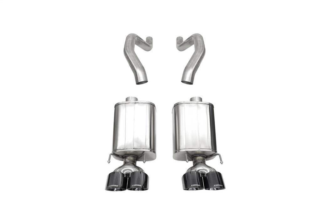 Corsa Performance 21077BLK 3.0in. Axle-Back Dual Rear Exit with Twin 4.5in. Black PVD Pro Series Tips - Truck Part Superstore