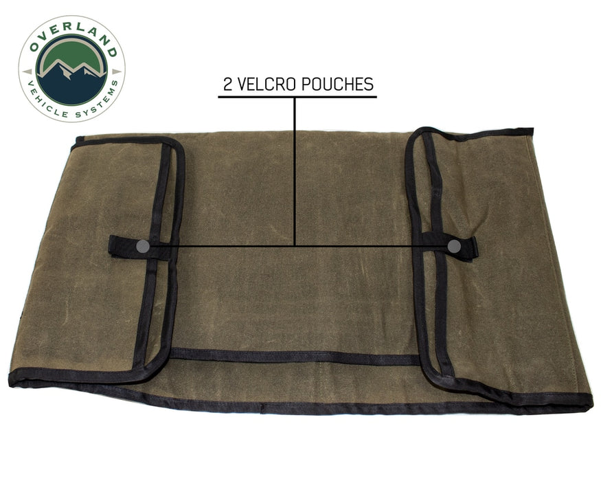 Overland Vehicle Systems 21079941 Rolled Bag General Tools With Handle And Straps Brown 16 LB Waxed Canvas Canyon Bag Universal Overland Vehicle Systems - Truck Part Superstore