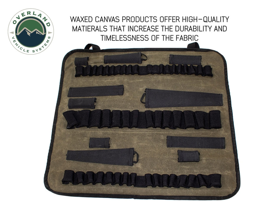 Overland Vehicle Systems 21089941 Rolled Tool Bag Socket With Handle And Straps 16 Lb Waxed Canvas Universal Overland Vehicle Systems - Truck Part Superstore