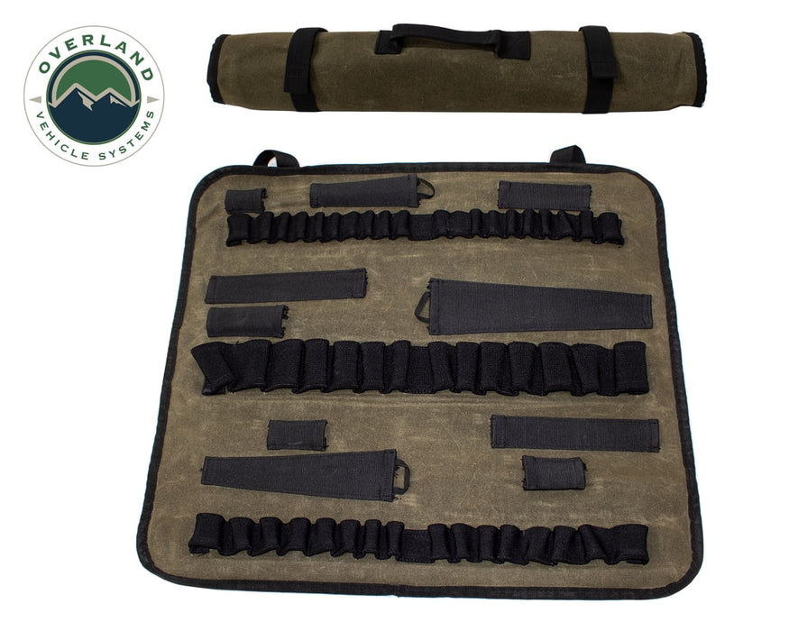 Overland Vehicle Systems 21089941 Rolled Tool Bag Socket With Handle And Straps 16 Lb Waxed Canvas Universal Overland Vehicle Systems - Truck Part Superstore