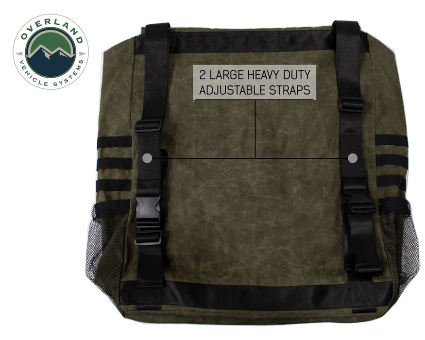 Overland Vehicle Systems 21099941 Extra Large Trash Bag Tire Mount 16 LB Waxed Canvas Universal Overland Vehicle Systems - Truck Part Superstore