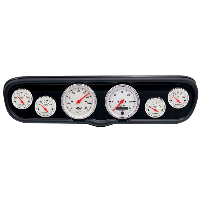 AutoMeter 2110-03 DIRECT FIT DASH KIT; (3 3/8in. X2; 2 1/16in. X4); FORD MUSTANG 66; ARCTIC WHITE - Truck Part Superstore