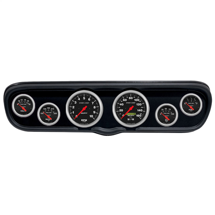 AutoMeter 2110-11 DIRECT FIT DASH KIT; (3 3/8in. X2; 2 1/16in. X4); FORD MUSTANG 66; SPORT-COMP - Truck Part Superstore