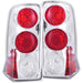 Anzo USA 211011 Tail Light Assembly; Clear Lens; Chrome Housing; Pair; - Truck Part Superstore