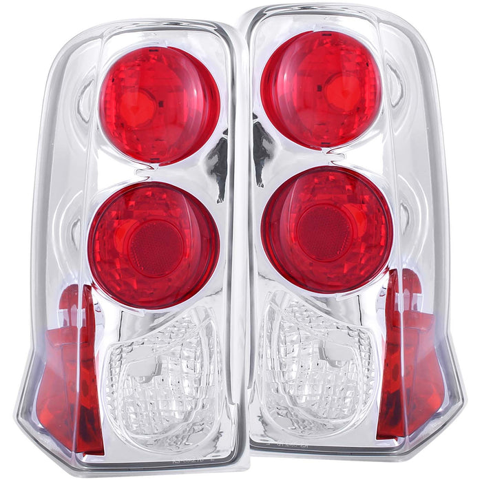 Anzo USA 211011 Tail Light Assembly; Clear Lens; Chrome Housing; Pair; - Truck Part Superstore