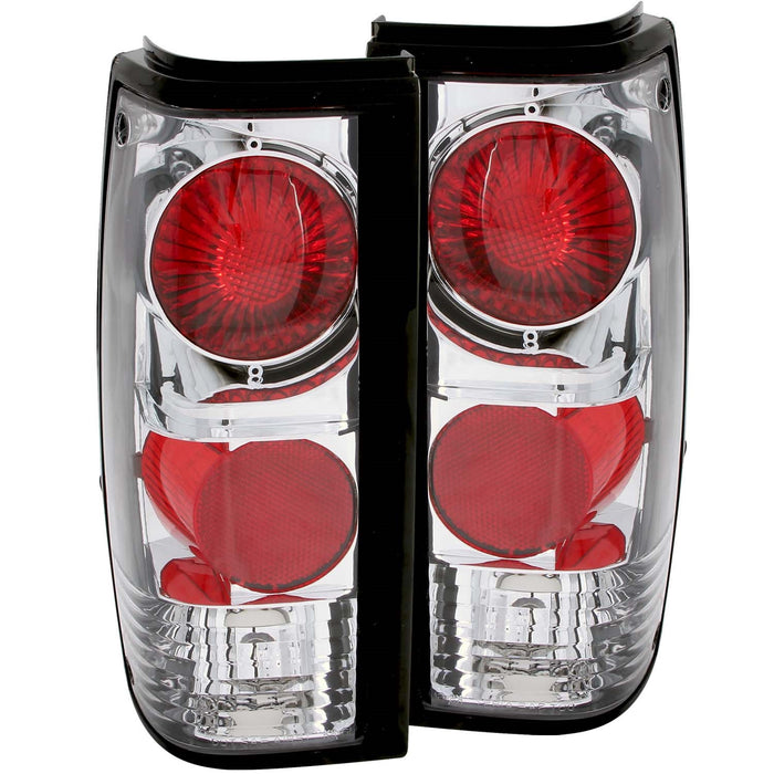 Anzo USA 211029 Tail Light Assembly; Clear Lens; Chrome Housing; Pair; - Truck Part Superstore
