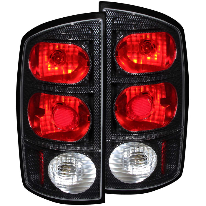 Anzo USA 211044 Tail Light Assembly; Clear/Red Lens; Carbon Housing; Pair; - Truck Part Superstore
