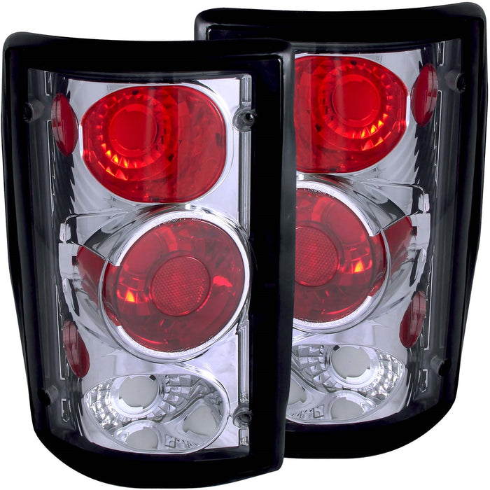 Anzo USA 211049 Tail Light Assembly; Clear Lens; Chrome Housing; Pair; - Truck Part Superstore