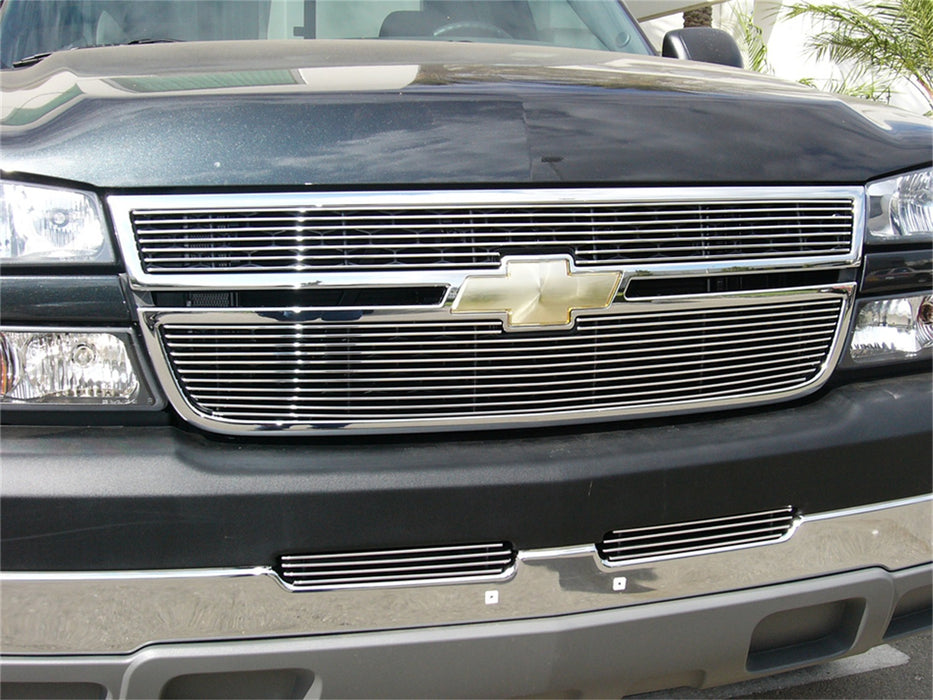 T-Rex Grilles 21106 Billet Series Grille; Horizontal; Aluminum; Polished; 2 Pc; Overlay; - Truck Part Superstore