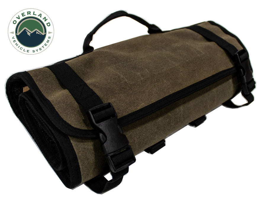 Overland Vehicle Systems 21109941 First Aid Bag Rolled Brown 16 Lb Waxed Canvas Canyon Bag Overland Vehicle Systems - Truck Part Superstore