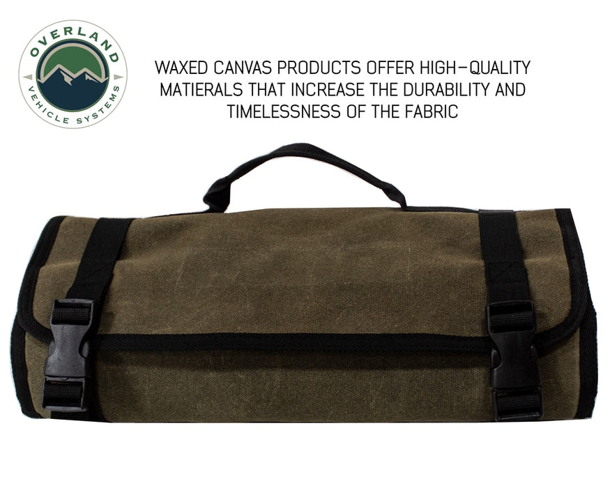 Overland Vehicle Systems 21109941 First Aid Bag Rolled Brown 16 Lb Waxed Canvas Canyon Bag Overland Vehicle Systems - Truck Part Superstore