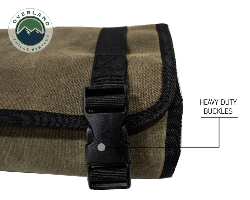 Overland Vehicle Systems 21109941 First Aid Bag Rolled Brown 16 Lb Waxed Canvas Canyon Bag Overland Vehicle Systems - Truck Part Superstore