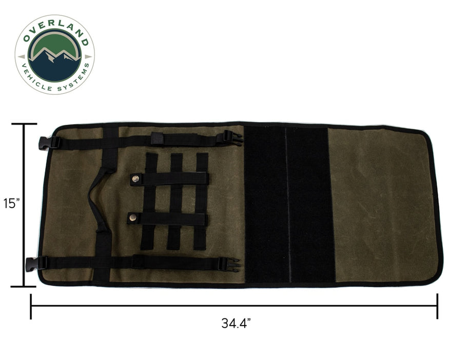 Overland Vehicle Systems 21109941 First Aid Bag Rolled Brown 16 Lb Waxed Canvas Canyon Bag Overland Vehicle Systems - Truck Part Superstore