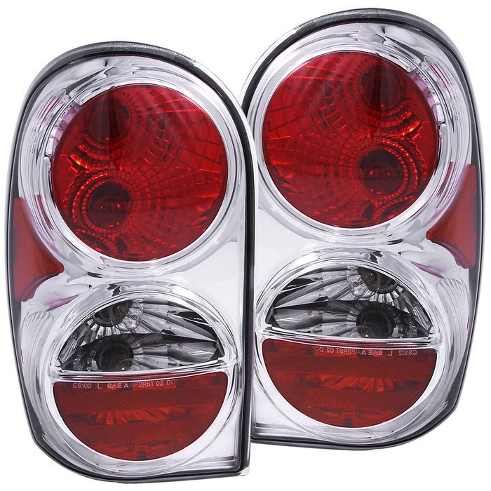 Anzo USA 211106 Tail Light Assembly; Clear Lens; Chrome Housing; Pair; - Truck Part Superstore