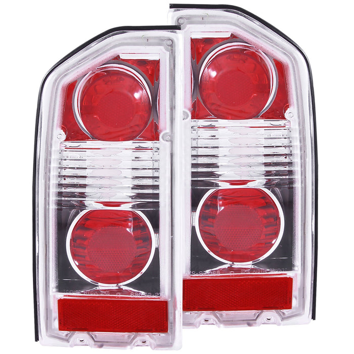 Anzo USA 211133 Tail Light Assembly; Clear Lens; Chrome Housing; Pair; - Truck Part Superstore