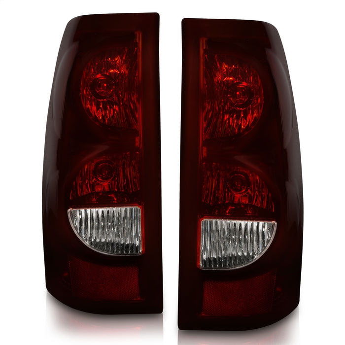 Anzo USA 211184 Tail Light Assembly; Dark Red/Clear Lens; OE Style; Pair; - Truck Part Superstore
