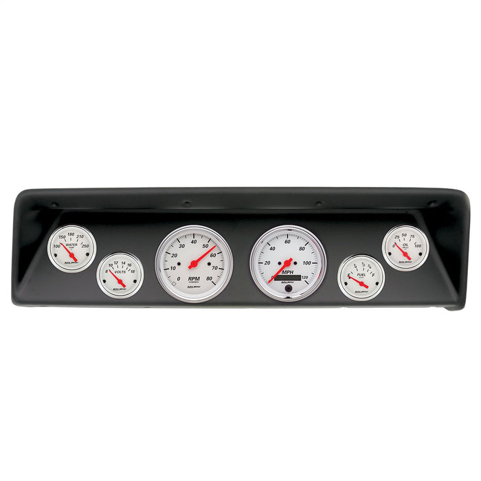 AutoMeter 2112-03 DIRECT FIT DASH KIT; (3 3/8in. X2; 2 1/16in. X4); CHEVROLET NOVA 66-67; ARCTIC W - Truck Part Superstore