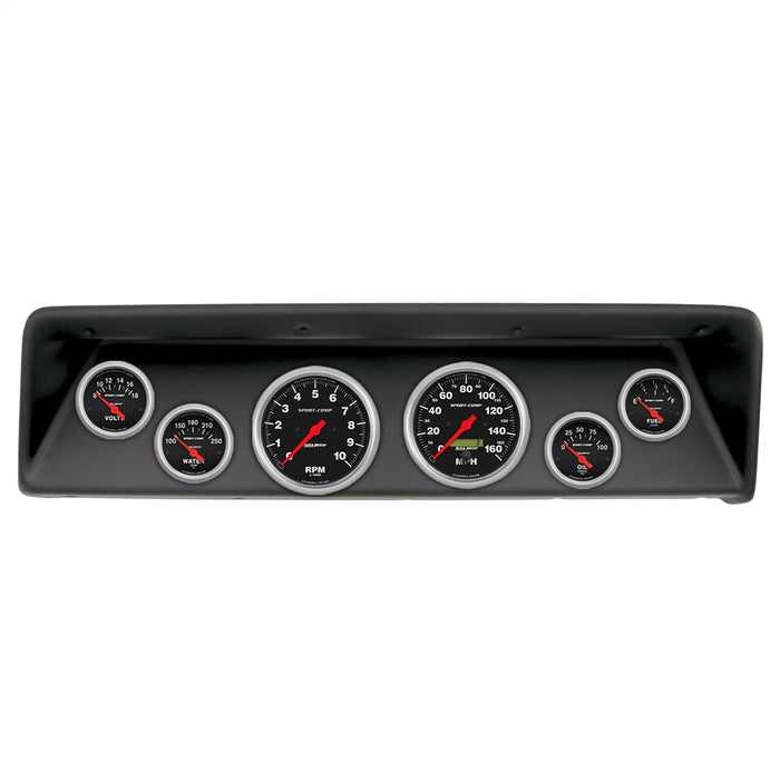 AutoMeter 2112-11 DIRECT FIT DASH KIT; (3 3/8in. X2; 2 1/16in. X4); CHEVROLET NOVA 66-67; SPORT-CO - Truck Part Superstore