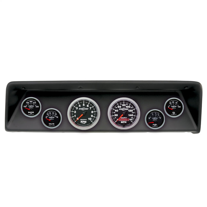 AutoMeter 2112-12 DIRECT FIT DASH KIT; (3 3/8in. X2; 2 1/16in. X4); CHEVROLET NOVA 66-67; SPORT-CO - Truck Part Superstore