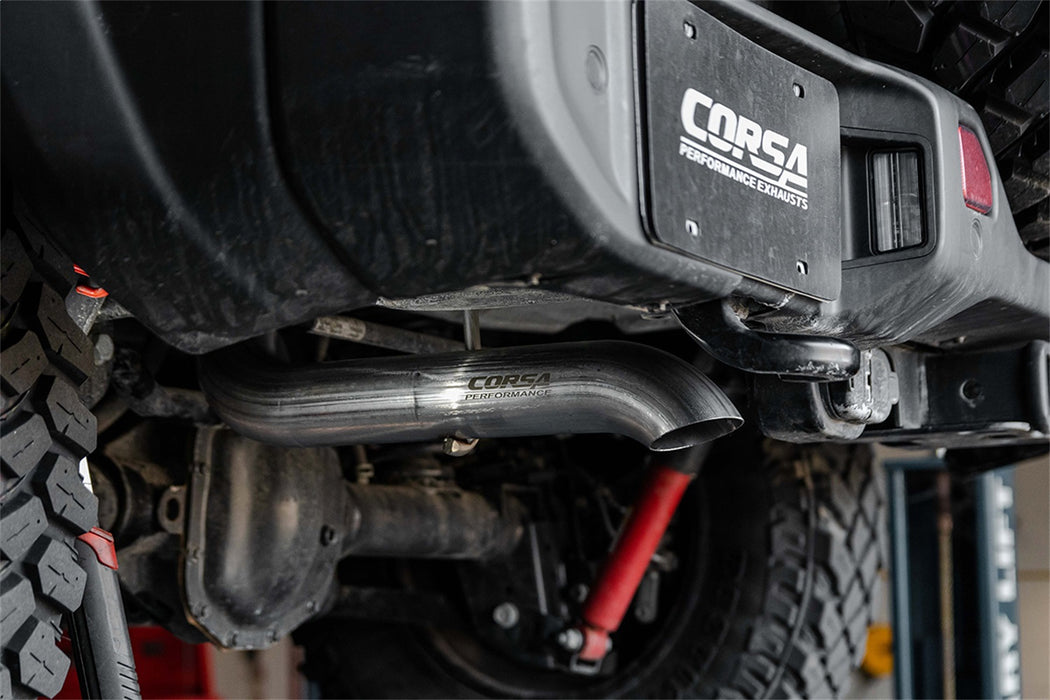 Corsa Performance 21123 2.75in. Cat-Back Single Rear Exit with Turn Down Tip - Truck Part Superstore