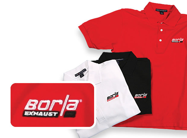 Borla 21124 Men's White Polo Shirt - XXL. - Truck Part Superstore