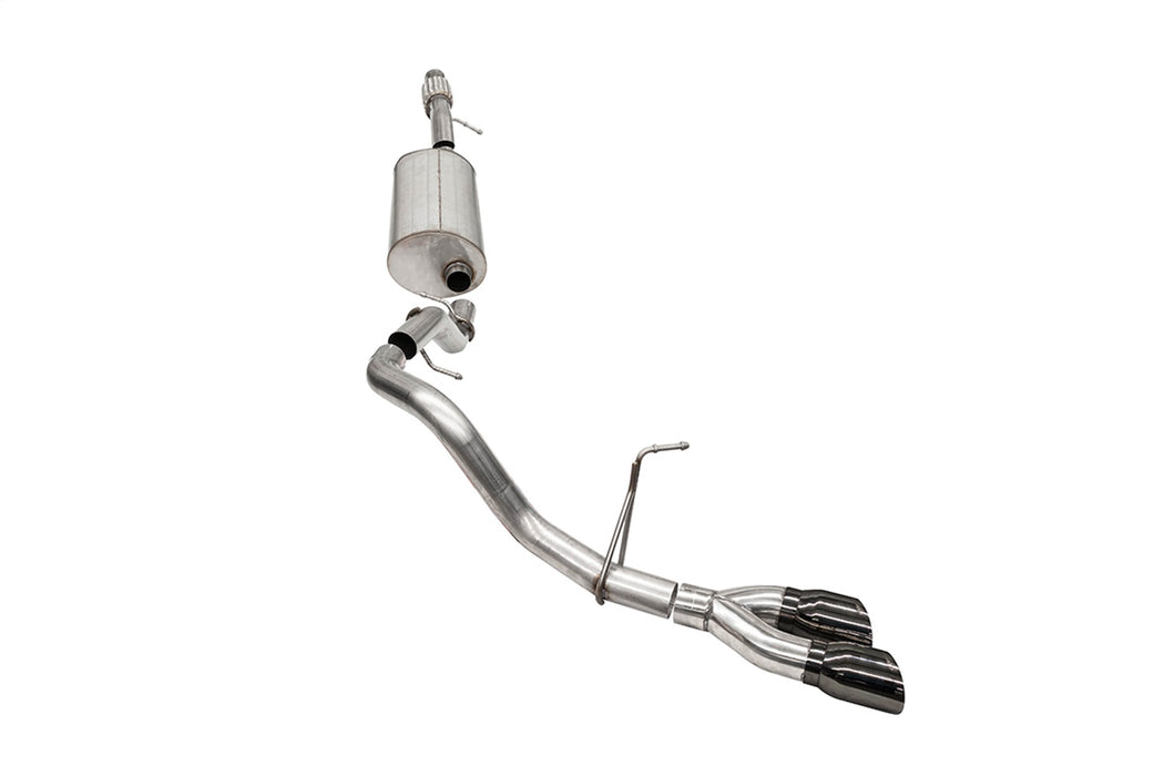 Corsa Performance 21125BLK 3.0in. Single Side Exit Cat-Back Exhaust System with Twin 4.0in. Tips - Truck Part Superstore