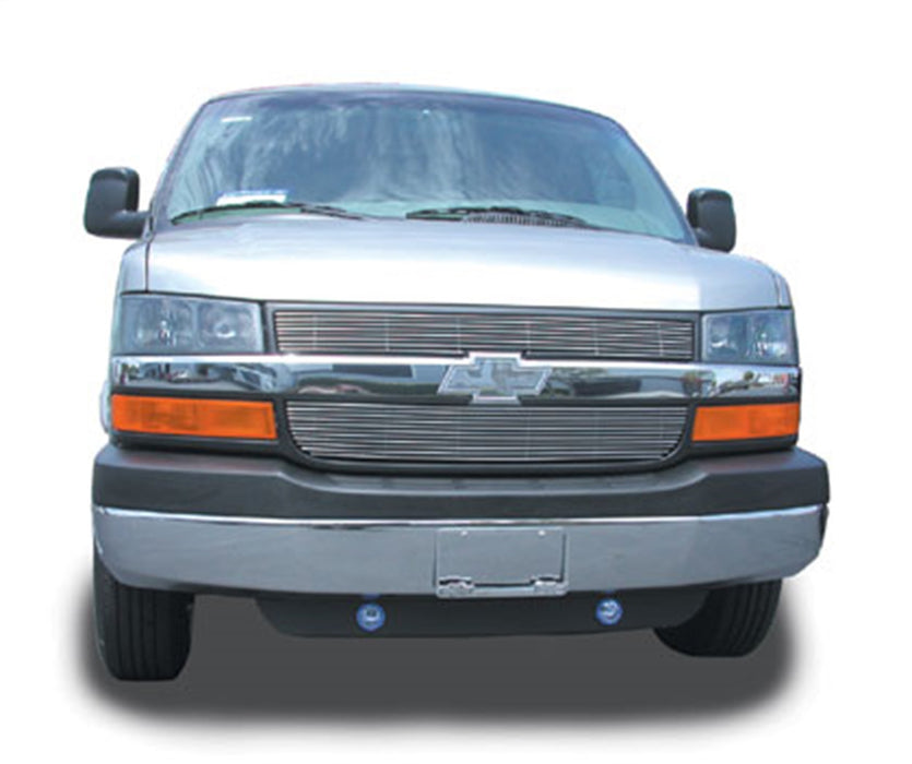 T-Rex Grilles 21126 Billet Series Grille; Horizontal; Aluminum; Polished; 2 Pc; Overlay; - Truck Part Superstore
