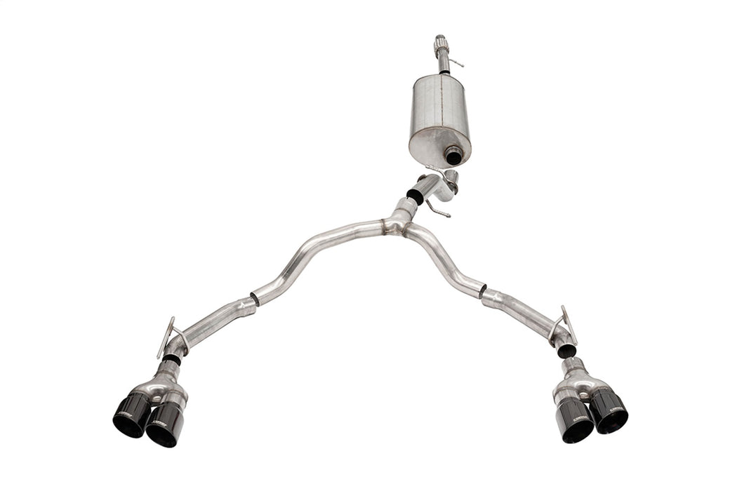 Corsa Performance 21127BLK 3.0in. to 2.75in. Dual Rear Exit Cat-Back Exhaust System with Twin 4.0in. Tips - Truck Part Superstore