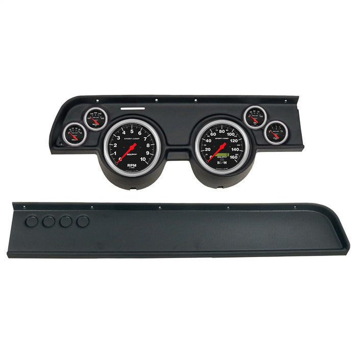 AutoMeter 2114-11 DIRECT FIT DASH KIT; (5in. X2; 2 1/16in. X4); MERC COUGAR NO AC 67-68; SPORT-COM - Truck Part Superstore