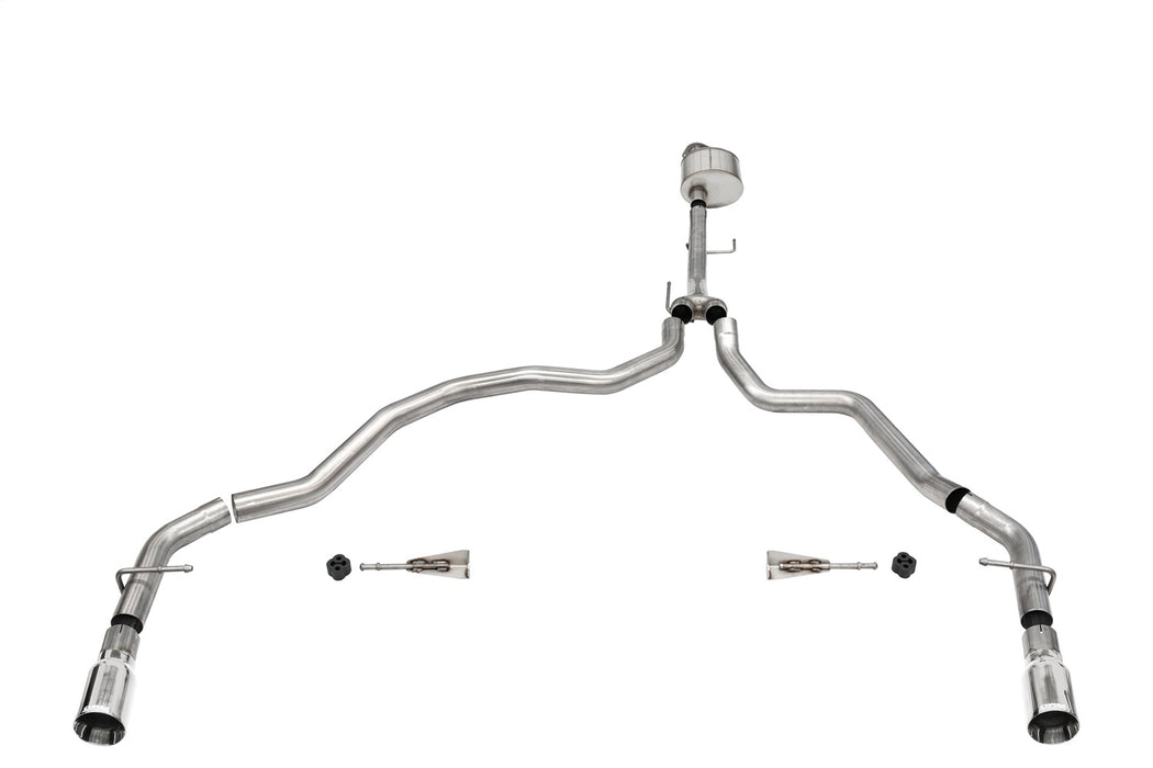 Corsa Performance 21143 3.0in. Dual Rear Exit Catback Exhaust System with Flat Cut 4.0in. Dual Wall Tips - Truck Part Superstore