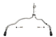 Corsa Performance 21149BLK 3.0in. Dual Rear Exit Catback Exhaust System with Flat Cut 4.0in. Dual Wall Tips - Truck Part Superstore