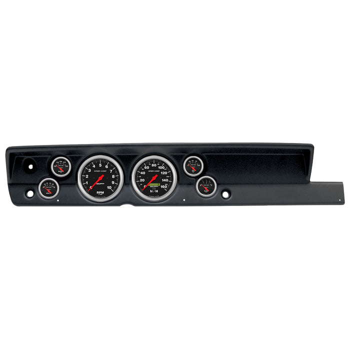 AutoMeter 2117-11 DIRECT FIT DASH KIT; (5in. X2; 2 1/16in. X4); PLYM CUDA NO HEAT 67-69; SPORT-COM - Truck Part Superstore