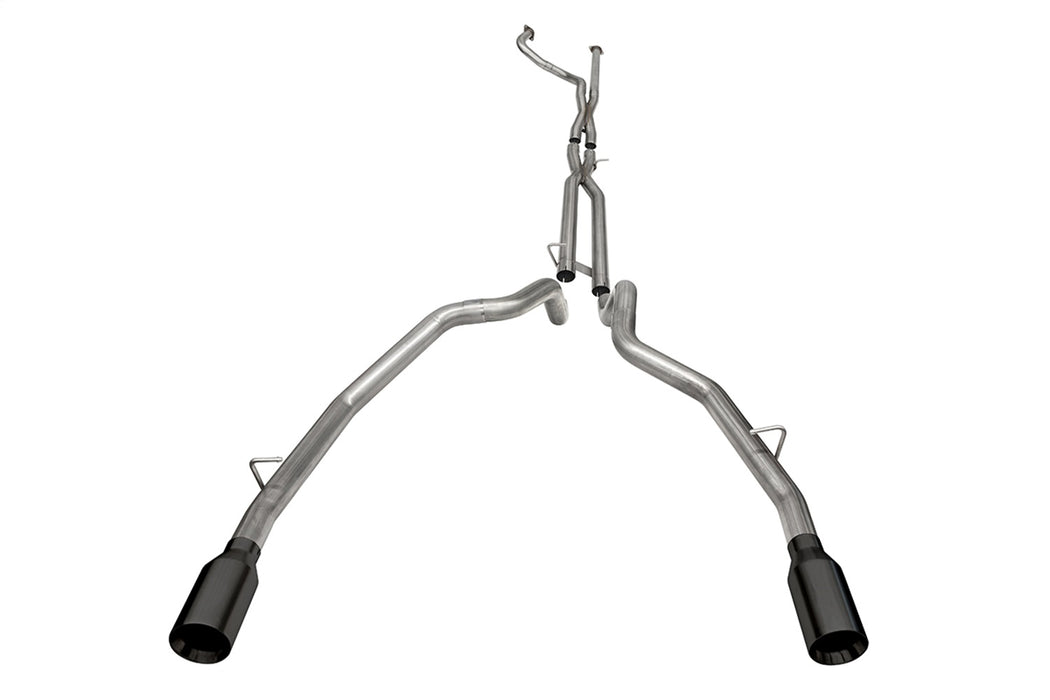 Corsa Performance 21190BPC 3.0in. Dual Rear Exit Catback Exhaust System with Flat Cut 5.0in. Dual Wall Tips - Truck Part Superstore