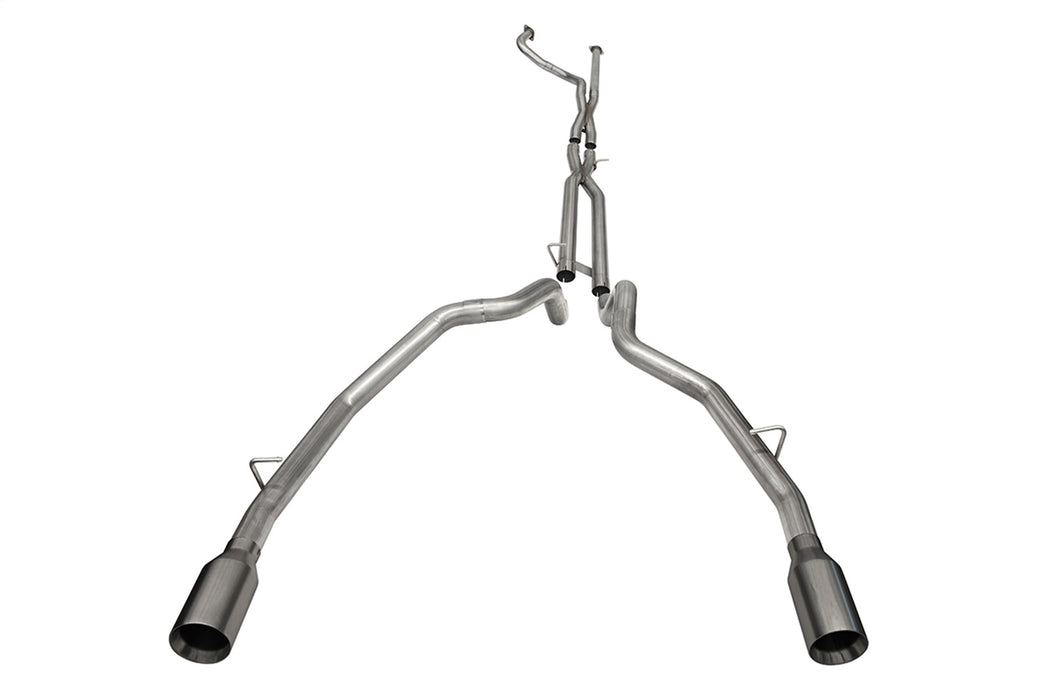 Corsa Performance 21190GNM 3.0in. Dual Rear Exit Catback Exhaust System with Flat Cut 5.0in. Dual Wall Tips - Truck Part Superstore