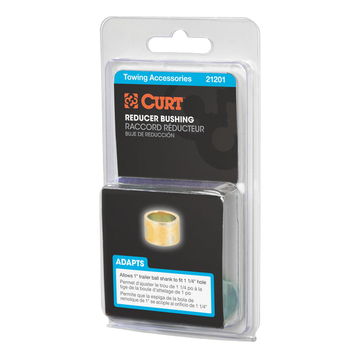 CURT 21201 Trailer Ball Reducer Bushing (From 1-1/4in. to 1in. Stem; Packaged) - Truck Part Superstore