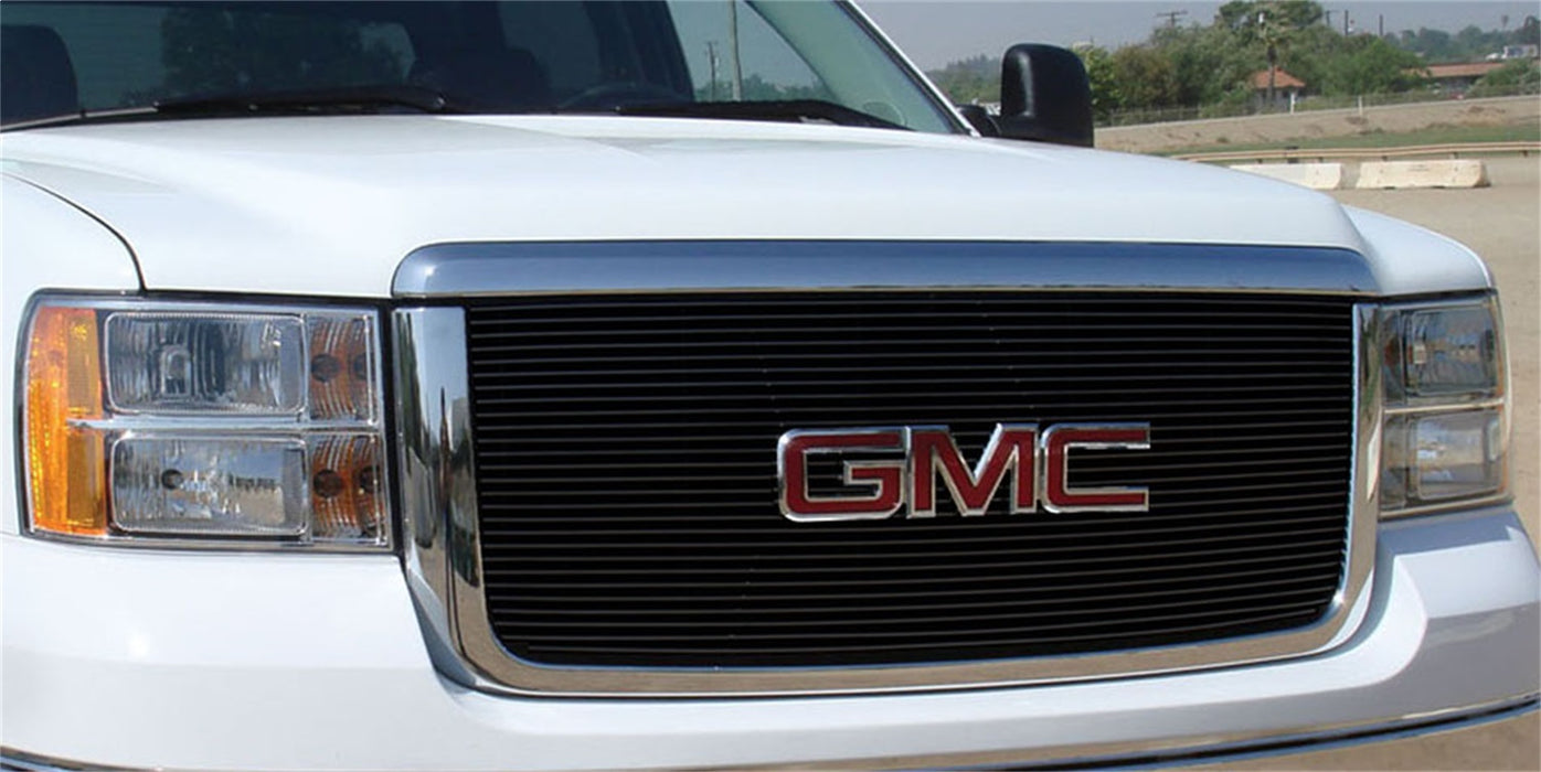 T-Rex Grilles 21206B Billet Series Grille; Horizontal; Aluminum; Black; 1 Pc; Overlay/Insert; - Truck Part Superstore
