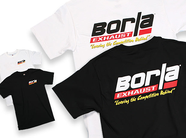 Borla 21209 Men's Motorsports White T-Shirt - Large. - Truck Part Superstore