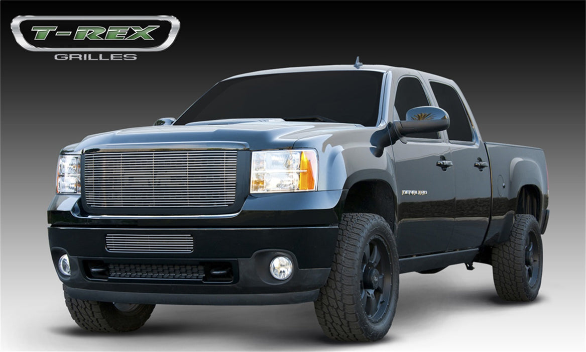 T-Rex Grilles 21209 Billet Series Grille; Horizontal; Aluminum; Polished; 1 Pc; Overlay/Insert; - Truck Part Superstore
