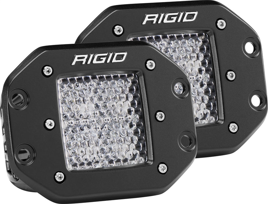 Rigid Industries 212513 Diffused Flush Mount Black Pair D-Series Pro RIGID Industries - Truck Part Superstore
