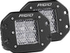 Rigid Industries 212513 Diffused Flush Mount Black Pair D-Series Pro RIGID Industries - Truck Part Superstore
