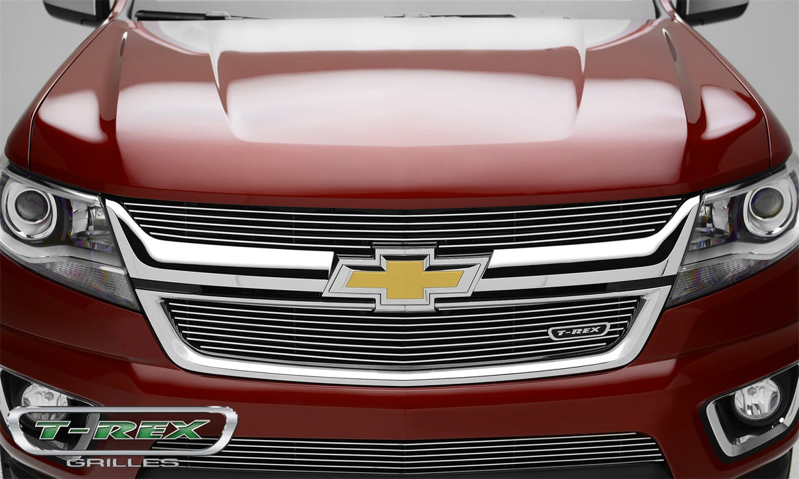 T-Rex Grilles 21267 Billet Series Grille; Horizontal; Aluminum; Polished; 2 Pc; Overlay; - Truck Part Superstore