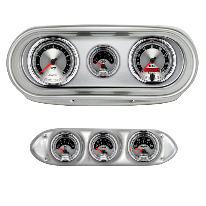 AutoMeter 2127-01 DIRECT FIT DASH KIT; NOVA 62-65; TACH/MPH/FUEL/OILP/WTMP/VOLT; AMERICAN MUSCLE - Truck Part Superstore