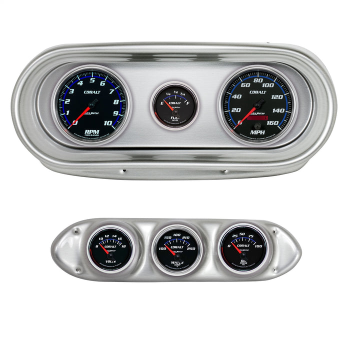 AutoMeter 2127-05 DIRECT FIT DASH KIT; NOVA 62-65; TACH/MPH/FUEL/OILP/WTMP/VOLT; COBALT - Truck Part Superstore