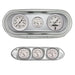 AutoMeter 2127-08 DIRECT FIT DASH KIT; NOVA 62-65; TACH/MPH/FUEL/OILP/WTMP/VOLT; OLD-TYME WHITE - Truck Part Superstore