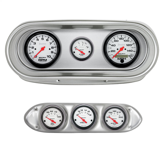 AutoMeter 2127-09 DIRECT FIT DASH KIT; NOVA 62-65; TACH/MPH/FUEL/OILP/WTMP/VOLT; PHANTOM - Truck Part Superstore