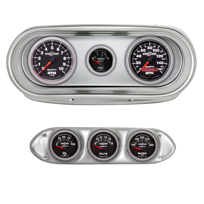 AutoMeter 2127-12 DIRECT FIT DASH KIT; NOVA 62-65; TACH/MPH/FUEL/OILP/WTMP/VOLT; SPORT-COMP II - Truck Part Superstore
