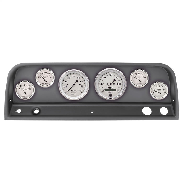 AutoMeter 2128-08 DIRECT FIT DASH KIT; CHEVY TRUCK 64-66; TACH/MPH/FUEL/OILP/WTMP/VOLT; OLD-TYME W - Truck Part Superstore