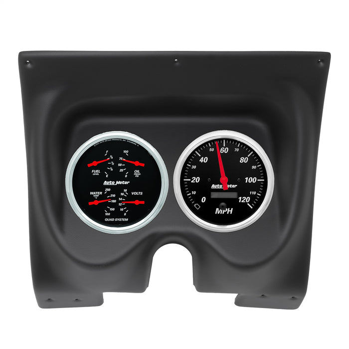 AutoMeter 2129-06 2 GAUGE DIRECT FIT DASH KIT; CAMARO/FIREBIRD 67-68; DESIGNER BLACK - Truck Part Superstore