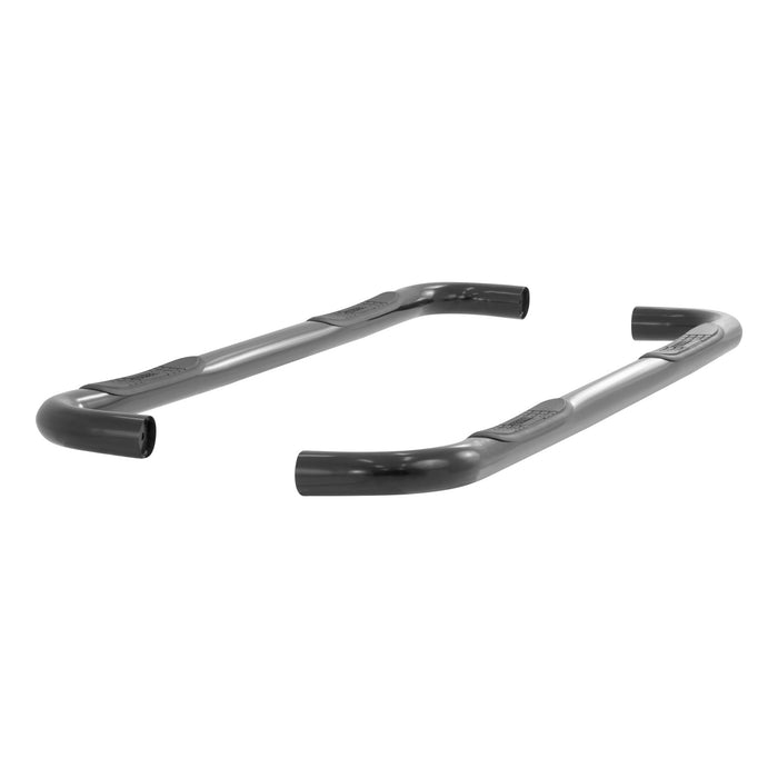 ARIES 214013 3in. Round Black Stainless Side Bars; Select Silverado; Sierra 1500; 2500; 3500 - Truck Part Superstore