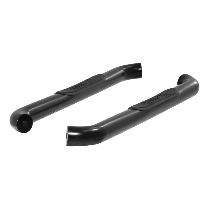 ARIES 214048 3in. Round Black Stainless Side Bars; Select Silverado; Sierra 1500; 2500; 3500 - Truck Part Superstore